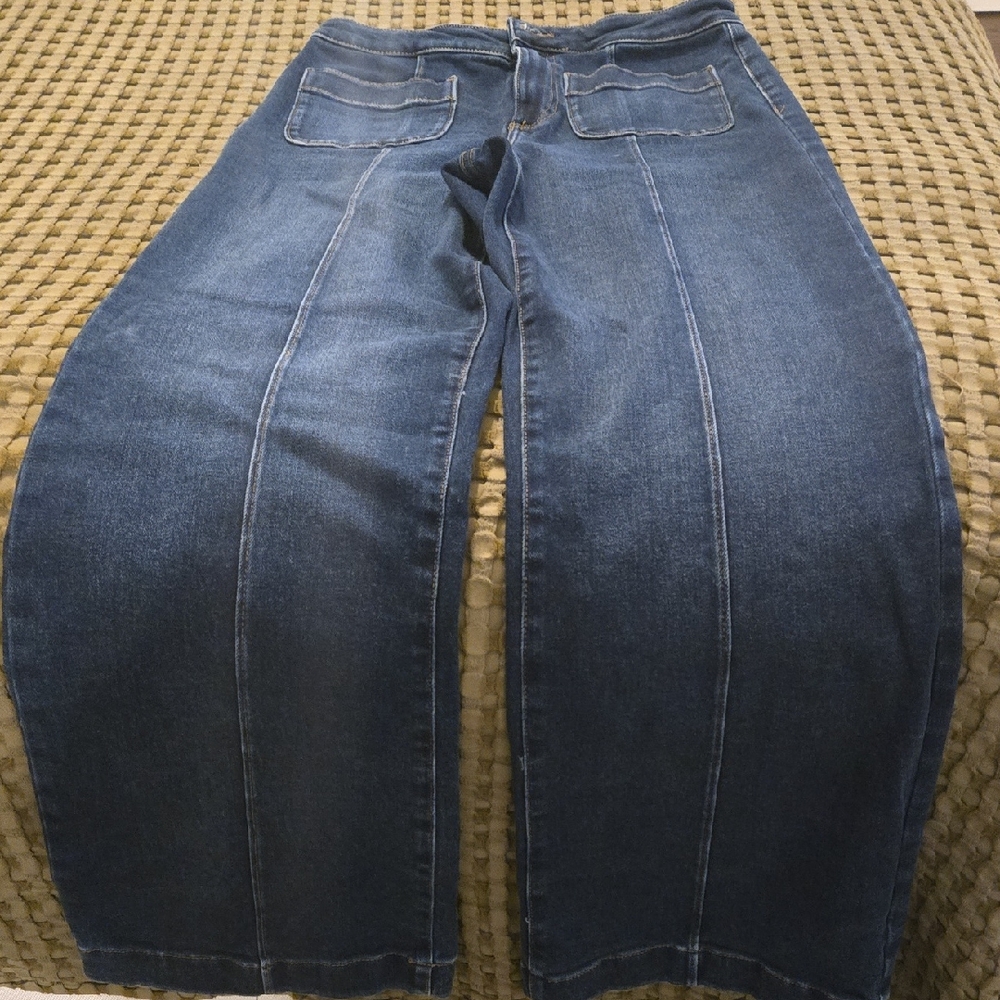 LC Lauren Conrad Dark Blue Wide Leg Jeans